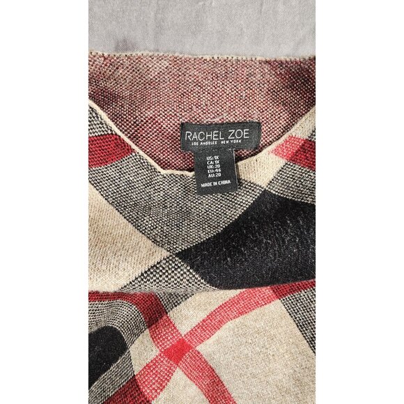 Rachel Zoe Mock Neck Plaid Tartan Soft Cozy Knit Pullover Sweater XL ((HL52) - Picture 3 of 3